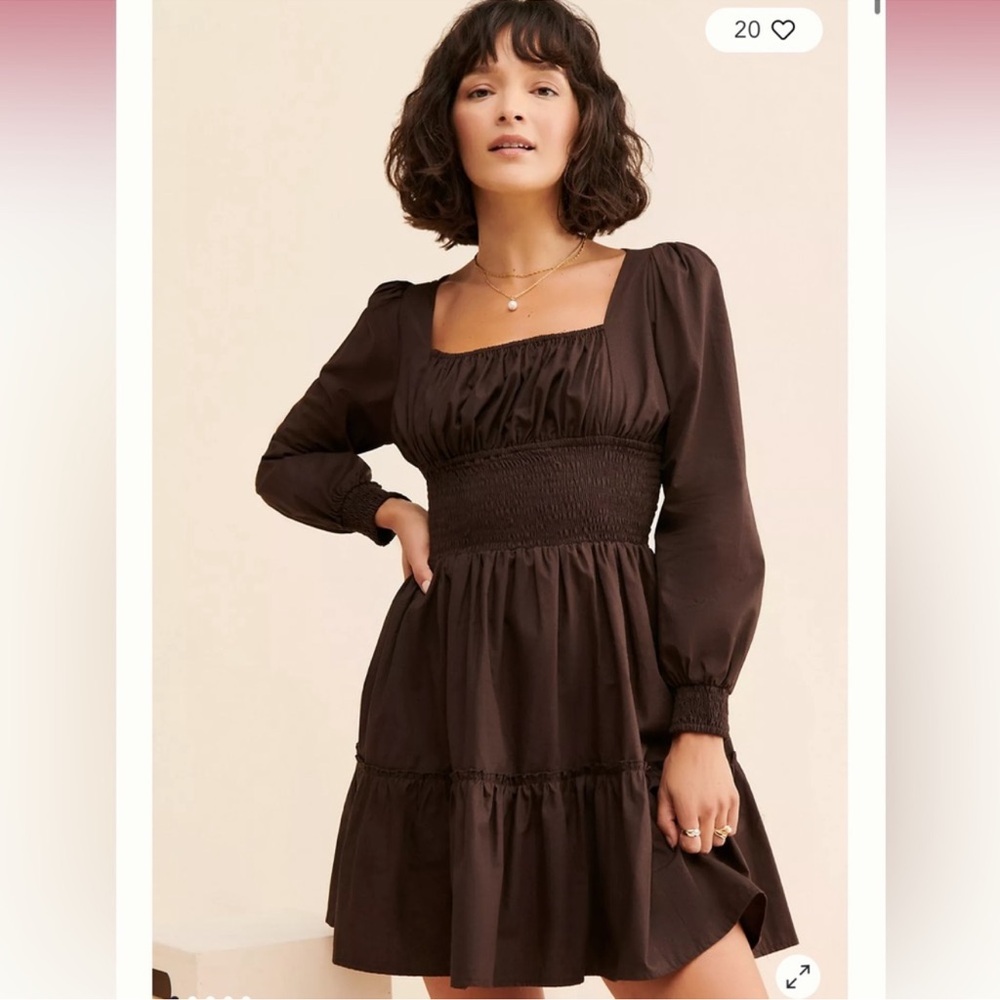 Lusana Dahlia Tiered Smocked Mini Dress
